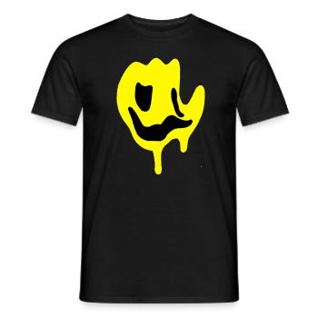 sourire - T-shirt homme - noir - Devant - AI Model Male 178 light (178cm)
