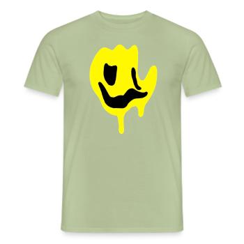 smile - Men's T-Shirt - sage - Front - AI Model Male 178 light (178cm)