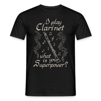 Cadeau d'orchestre Clarinette Musikverein - T-shirt homme - noir - Devant - AI Model Male 178 light (178cm)