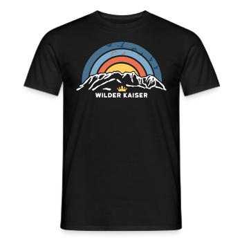 Wilder Kaiser Kaiserkrone Berg Tirol Kitzbühel - Men's T-Shirt - black - Front - AI Model Male 178 light (178cm)