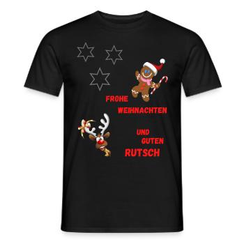 Frohe Weihnachten und guten rutsch - Männer T-Shirt - Schwarz - Vorne - AI Model Male 178 light (178cm)