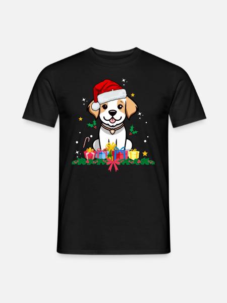 Hund Weihnachten. Weihnachtsgeschenk - Männer T-Shirt - Schwarz