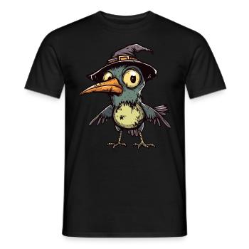 Hummingbird Bird Halloween Funny Zombie - Men's T-Shirt - black - Front - AI Model Male 178 light (178cm)