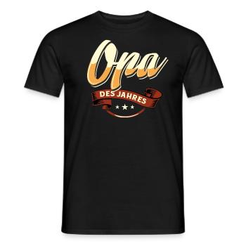 Family Design Opa des Jahres - Männer T-Shirt - Schwarz - Vorne - AI Model Male 178 light (178cm)