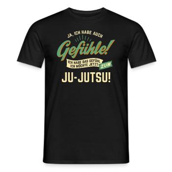 Gefuehle - ich moechte Sport - Ju-Jutsu! - - Männer T-Shirt - Schwarz - Vorne - AI Model Male 178 light (178cm)