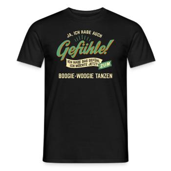 Gefühl ich möchte Boogie-Woogie tanzen - RAHMENLOS - Männer T-Shirt - Schwarz - Vorne - AI Model Male 178 light (178cm)