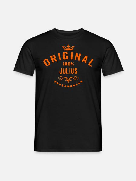 Maenner Vorname 100 Prozent Julius - RAHMENLOS - Männer T-Shirt - Schwarz