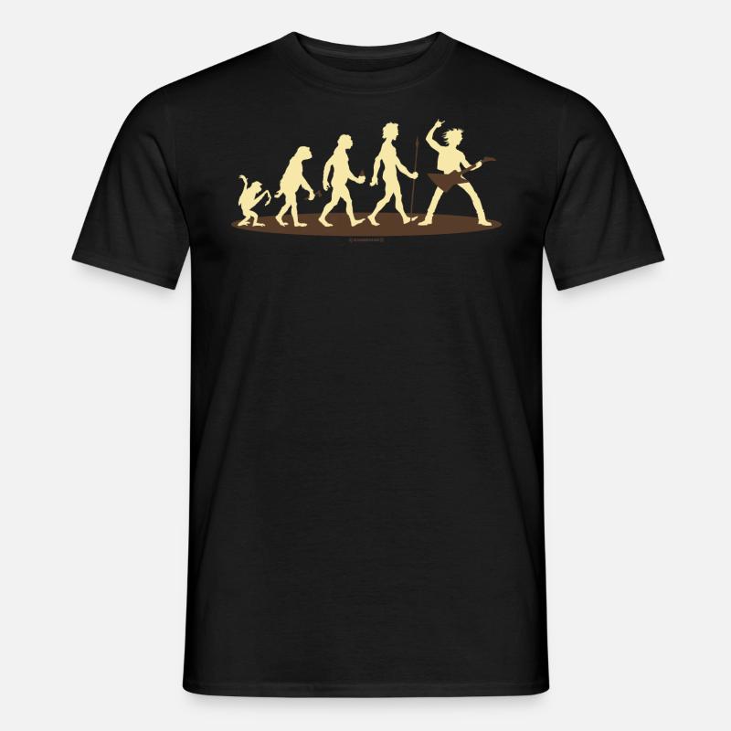 Evolution vom Affen zum Rock Star - E-Gitarre - - Männer T-Shirt - Schwarz