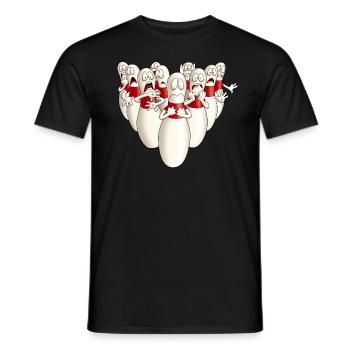 FD - Kegelen Bowling - diese Angst Pins bringen - Männer T-Shirt - Schwarz - Vorne - AI Model Male 178 light (178cm)