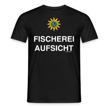 FID - Fischerei Aufsicht Schriftzug - RAHMENLOS - Männer T-Shirt - Schwarz - Vorne - AI Model Male 178 light (178cm)
