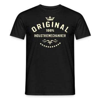 Original 100 Prozent Industriemechaniker - - Männer T-Shirt - Schwarz - Vorne - AI Model Male 178 light (178cm)