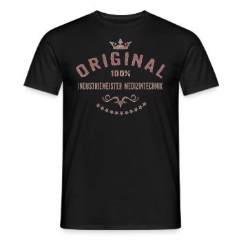 Original 100 Prozent Industriemeister - Männer T-Shirt - Schwarz - Vorne - AI Model Male 178 light (178cm)