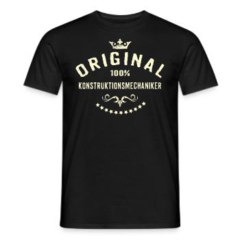 Original 100 Prozent Konstruktionsmechaniker - - Männer T-Shirt - Schwarz - Vorne - AI Model Male 178 light (178cm)