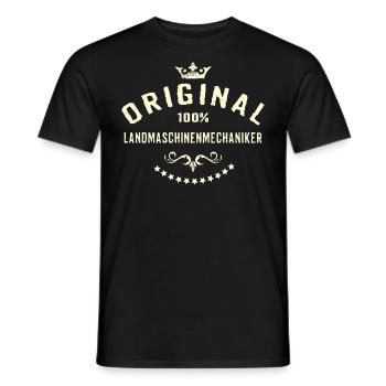 Original 100 Prozent Landmaschinenmechaniker - - Männer T-Shirt - Schwarz - Vorne - AI Model Male 178 light (178cm)