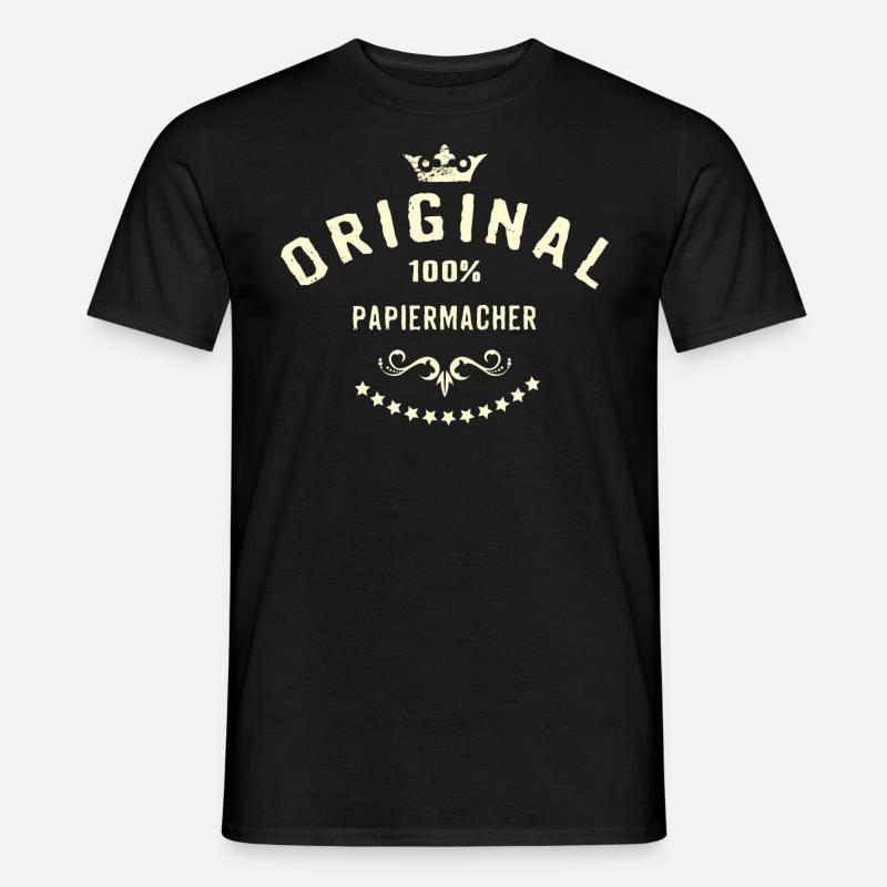 Original 100 Prozent Papiermacher - RAHMENLOS - Männer T-Shirt - Schwarz