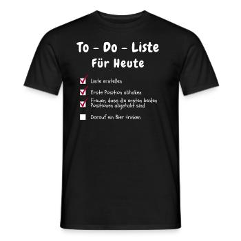 To do Liste - Männer T-Shirt - Schwarz - Vorne - AI Model Male 178 light (178cm)