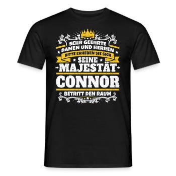 Seine Majestät Connor - Männer T-Shirt - Schwarz - Vorne - AI Model Male 178 light (178cm)