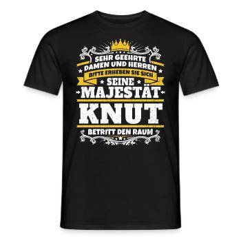 Seine Majestät Knut - Männer T-Shirt - Schwarz - Vorne - AI Model Male 178 light (178cm)