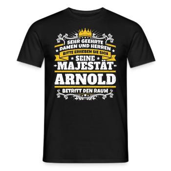 Seine Majestät Arnold - Männer T-Shirt - Schwarz - Vorne - AI Model Male 178 light (178cm)