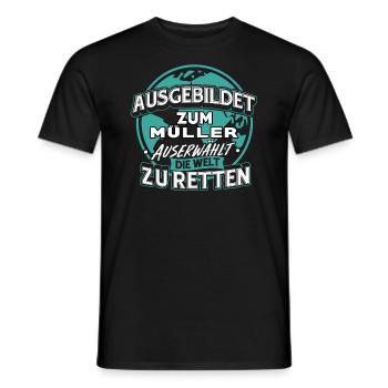 Müller Mühle Mühlen Mühlenwirtschaft Geschenk - Männer T-Shirt - Schwarz - Vorne - AI Model Male 178 light (178cm)