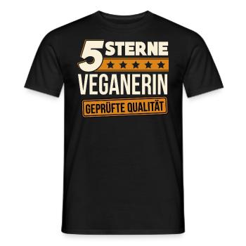 Veganerin Vegan Veganismus Fleischfrei Geschenk - Männer T-Shirt - Schwarz - Vorne - AI Model Male 178 light (178cm)