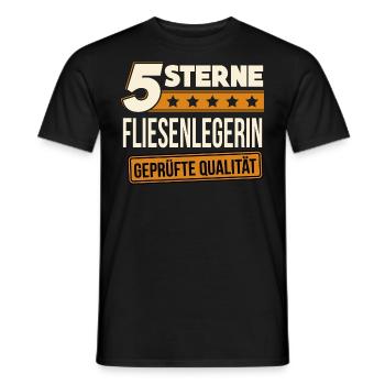 Fliesenlegerin Plattenlegerin Fliesen Geschenk - Männer T-Shirt - Schwarz - Vorne - AI Model Male 178 light (178cm)