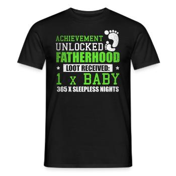 Vaterschaft Baby schlaflose Nächte Geschenk - Männer T-Shirt - Schwarz - Vorne - AI Model Male 178 light (178cm)