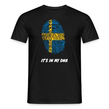 It's in my DNA Sweden T-shirt - T-shirt homme - noir - Devant - AI Model Male 178 light (178cm)