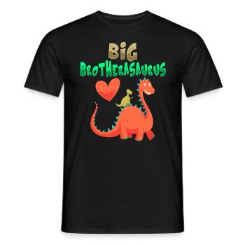 Big Brotherasaurus Dinosaur Big Brother - Men's T-Shirt - black - Front - AI Model Male 178 light (178cm)