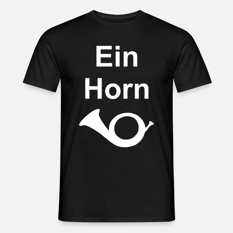 Einhorn (Ein Horn) - Männer T-Shirt - Schwarz