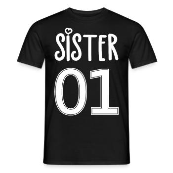 Sister Number 01 Sister - Men's T-Shirt - black - Front - AI Model Male 178 light (178cm)