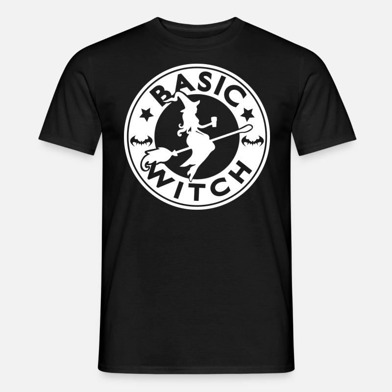 Kaffee Hexe - Männer T-Shirt - Schwarz