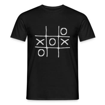 Tic Tac Toe - Men's T-Shirt - black - Front - AI Model Male 178 light (178cm)