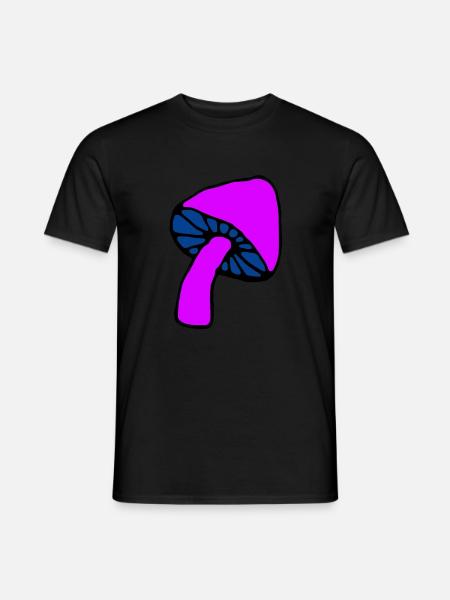 Mushroom psychedelic - Men's T-Shirt - black