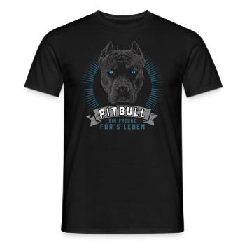 Pit bull 12 2018 4 01 - T-shirt homme - noir - Devant - AI Model Male 178 light (178cm)