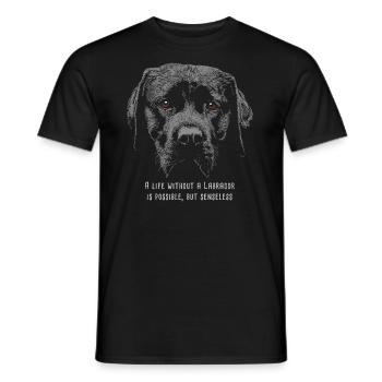 Labrador 12 2018 01 - Männer T-Shirt - Schwarz - Vorne - AI Model Male 178 light (178cm)
