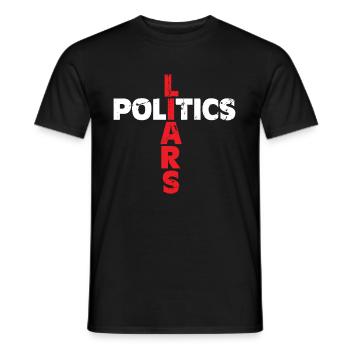 Anti Politics Gift Liar Corrupt - Men's T-Shirt - black - Front - AI Model Male 178 light (178cm)