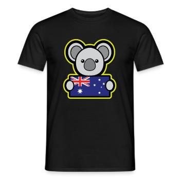 Koala Australien Geschenk Kinder Weihnachten - Männer T-Shirt - Schwarz - Vorne - AI Model Male 178 light (178cm)