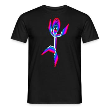 Dancer Dancer - Men's T-Shirt - black - Front - AI Model Male 178 light (178cm)