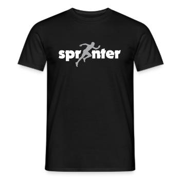 Sprint Geschenk Rennen Laufen Laufbahn sprinten - Männer T-Shirt - Schwarz - Vorne - AI Model Male 178 light (178cm)