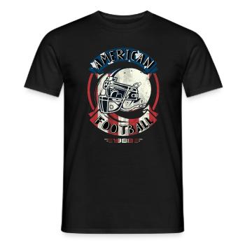 American Fußball-Design - Männer T-Shirt - Schwarz - Vorne - AI Model Male 178 light (178cm)