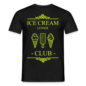 Icecream Lover Club - Men's T-Shirt - black - Front - AI Model Male 178 light (178cm)