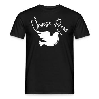 Choisir la paix Peace Dove Peace Movement Hippie - T-shirt homme - noir - Devant - AI Model Male 178 light (178cm)
