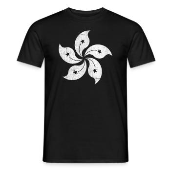 Hongkong Blume - Männer T-Shirt - Schwarz - Vorne - AI Model Male 178 light (178cm)