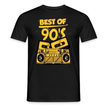BEST OF THE 90s - 90s Party -I love the 90s - Men's T-Shirt - black - Front - AI Model Male 178 light (178cm)