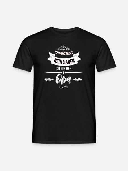 Ich bin der Opa - Männer T-Shirt - Schwarz