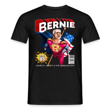 Super Bernie Sanders Superhero Bern 2020 Election - T-shirt homme - noir - Devant - AI Model Male 178 light (178cm)