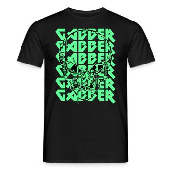 Gabber Gabba Hard-Tekk Schranz Techno Rave Raver - T-shirt homme - noir - Devant - AI Model Male 178 light (178cm)