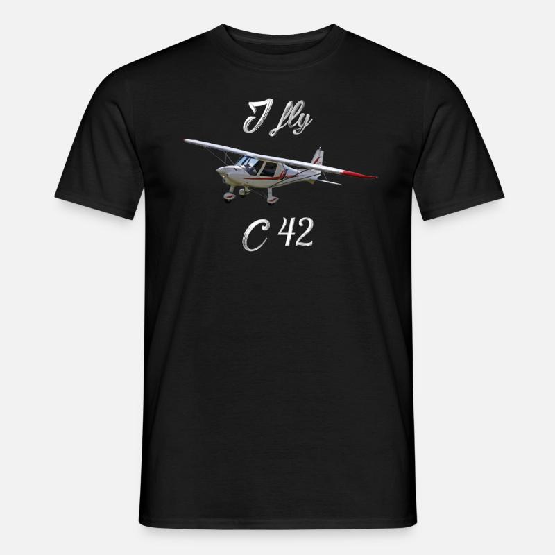 I fly c42 microlight pilot pilot - Men’s T-shirt - black