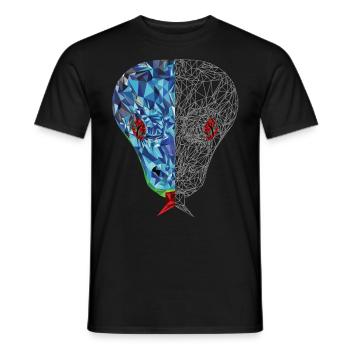 Polygone de serpent - T-shirt homme - noir - Devant - AI Model Male 178 light (178cm)